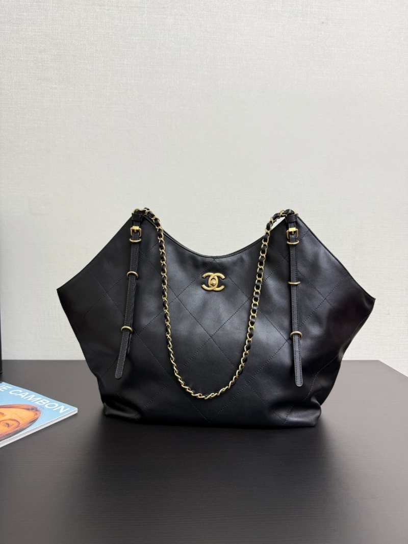Chanel SS25 Large Shopping Bag Calfskin AS5466 Black