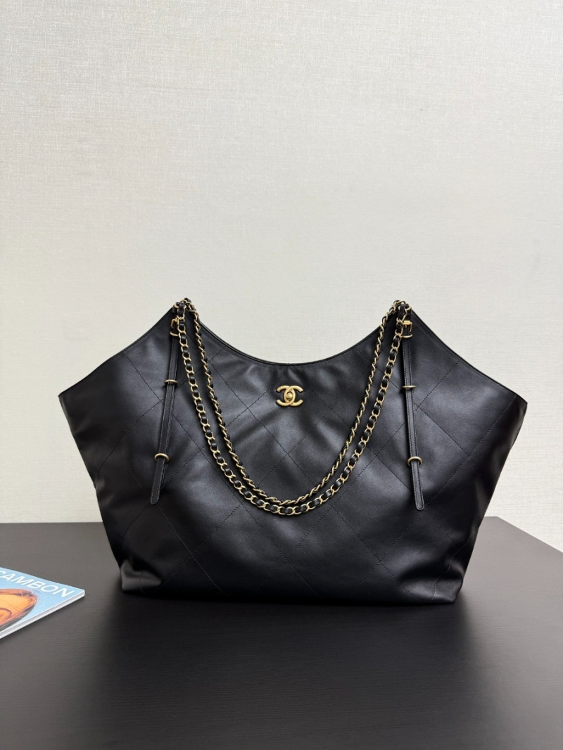 Chanel SS25 Maxi Shopping Bag Calfskin AS5463 Black