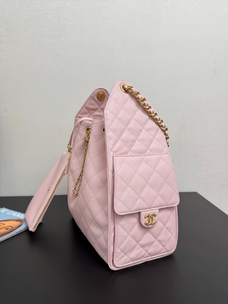 Chanel 25C Large Bucket Bag in Grained Calfskin AS5311 Pink