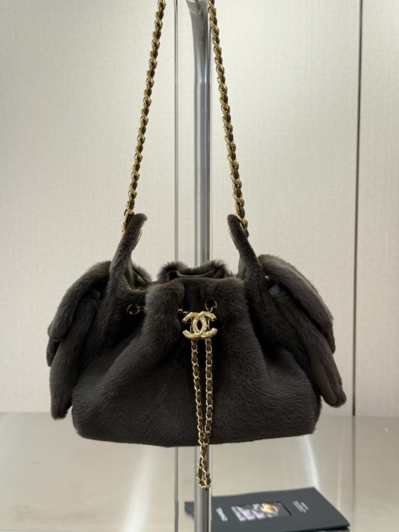 Chanel Autumn/Winter 26/27 Flap Bag Lambskin and haircalf fur 25 Mini Handbag AS5631 Brown Limited Edition