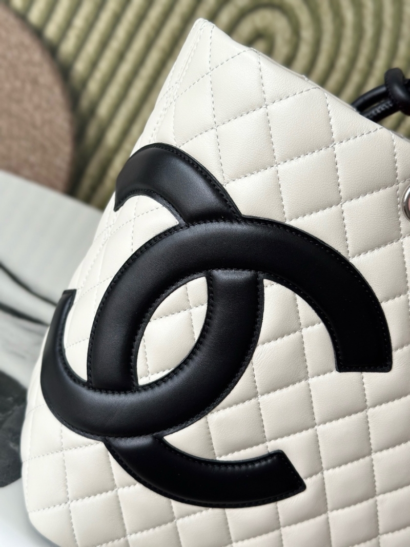 Chanel Vintage Large Cambon Tote Bag Limited Edition  White