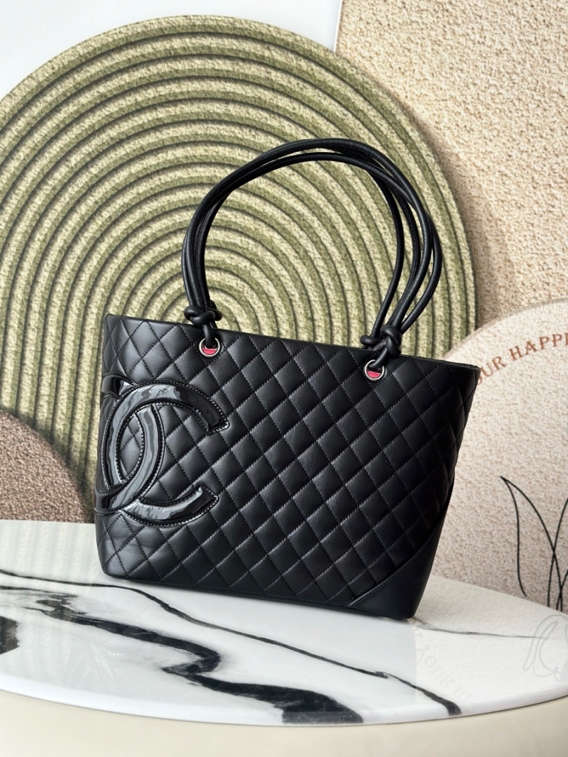 Chanel Vintage Large Cambon Tote Bag Limited Edition Black