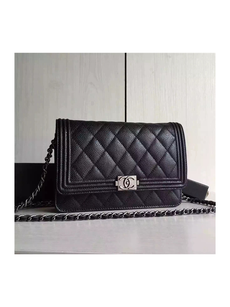 Chanel Boy Wallet On Chain WOC Black Bag A80287