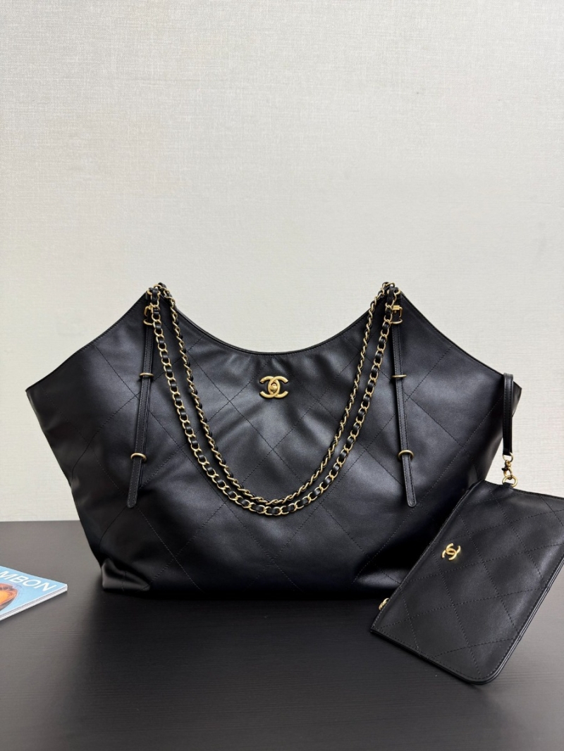 Chanel SS25 Maxi Shopping Bag Calfskin AS5463 Black