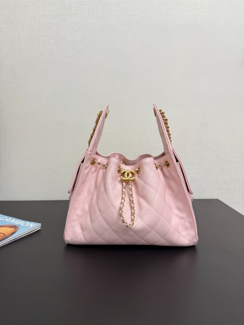 Chanel 25C Small Bucket Bag in Grained Calfskin AS5293 Pink