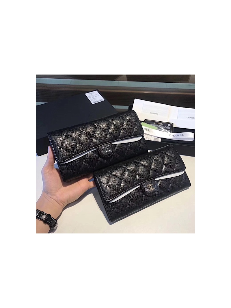 Chanel Classic Flap Wallet in caviar leather A80758