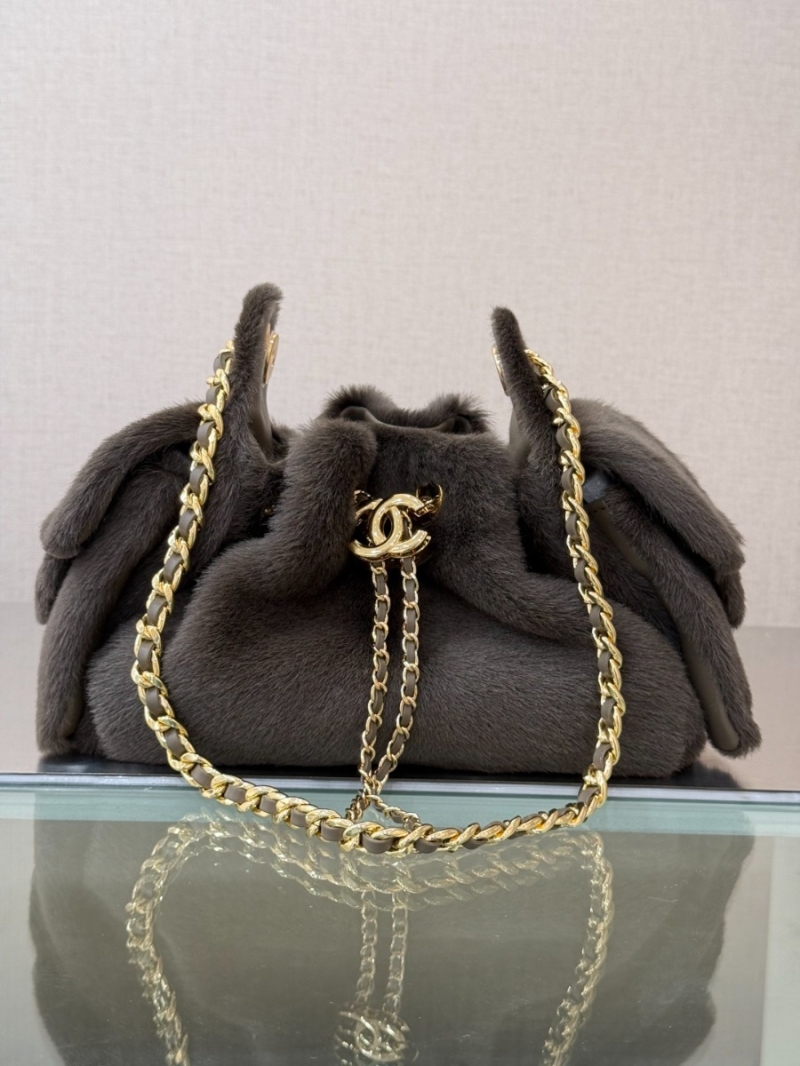 Chanel Autumn/Winter 26/27 Flap Bag Lambskin and haircalf fur 25 Mini Handbag AS5631 Brown Limited Edition