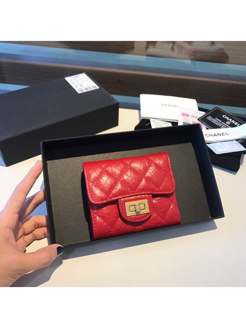 Chanel 2.55 Small Flap Wallet A82723 Red
